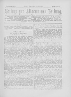 Allgemeine Zeitung Donnerstag 5. September 1901