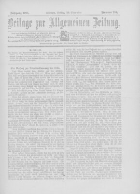 Allgemeine Zeitung Freitag 20. September 1901