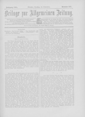 Allgemeine Zeitung Samstag 21. September 1901