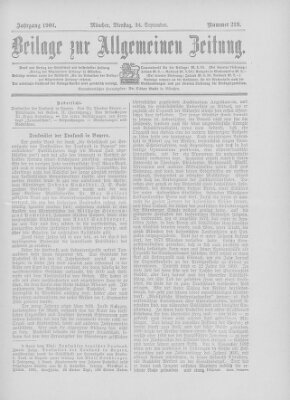 Allgemeine Zeitung Dienstag 24. September 1901