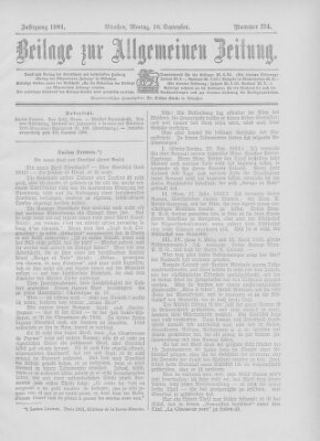 Allgemeine Zeitung Montag 30. September 1901