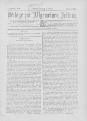 Allgemeine Zeitung Dienstag 1. Oktober 1901