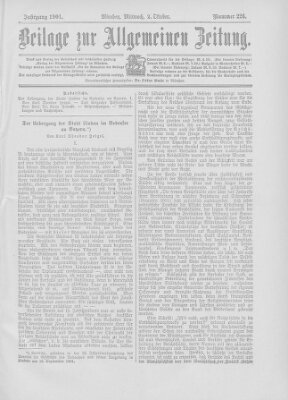 Allgemeine Zeitung Mittwoch 2. Oktober 1901