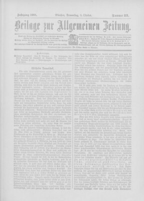 Allgemeine Zeitung Donnerstag 3. Oktober 1901