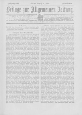 Allgemeine Zeitung Montag 7. Oktober 1901