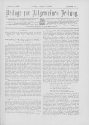 Allgemeine Zeitung Dienstag 8. Oktober 1901