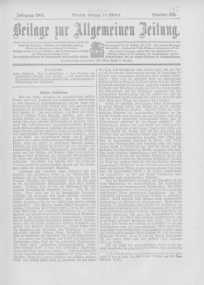 Allgemeine Zeitung Montag 14. Oktober 1901