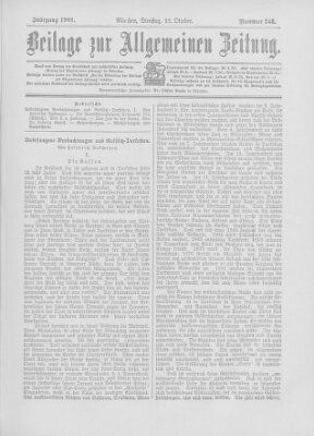 Allgemeine Zeitung Dienstag 22. Oktober 1901