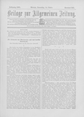 Allgemeine Zeitung Donnerstag 24. Oktober 1901