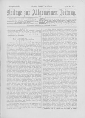 Allgemeine Zeitung Samstag 26. Oktober 1901