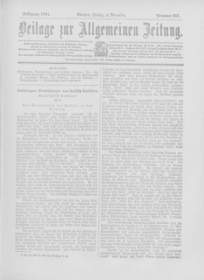 Allgemeine Zeitung Freitag 8. November 1901