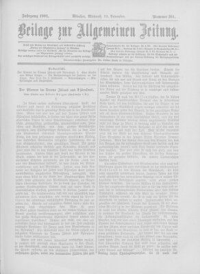 Allgemeine Zeitung Mittwoch 13. November 1901