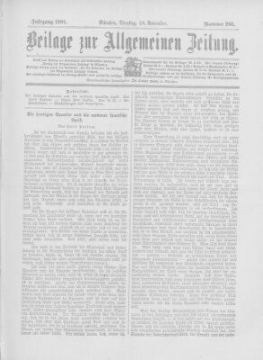 Allgemeine Zeitung Dienstag 19. November 1901