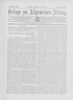 Allgemeine Zeitung Mittwoch 20. November 1901