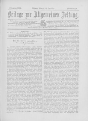 Allgemeine Zeitung Montag 25. November 1901