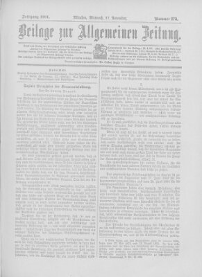 Allgemeine Zeitung Mittwoch 27. November 1901