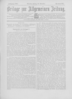 Allgemeine Zeitung Freitag 29. November 1901