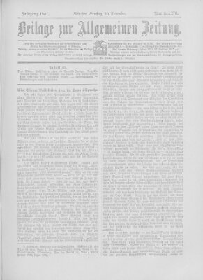 Allgemeine Zeitung Samstag 30. November 1901