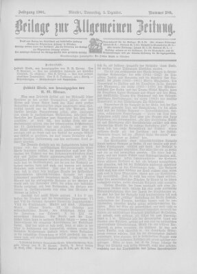 Allgemeine Zeitung Donnerstag 5. Dezember 1901