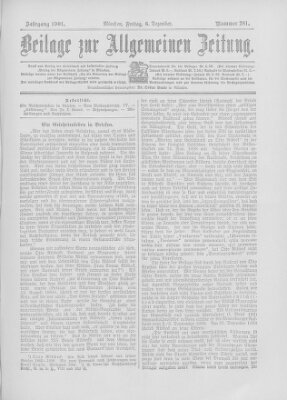 Allgemeine Zeitung Freitag 6. Dezember 1901