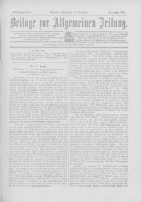 Allgemeine Zeitung Mittwoch 11. Dezember 1901