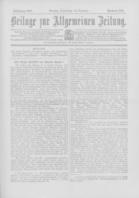 Allgemeine Zeitung Donnerstag 19. Dezember 1901