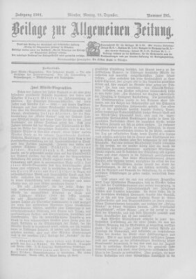 Allgemeine Zeitung Montag 23. Dezember 1901