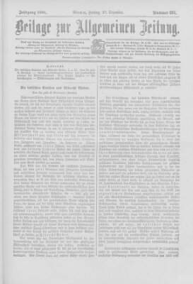 Allgemeine Zeitung Freitag 27. Dezember 1901