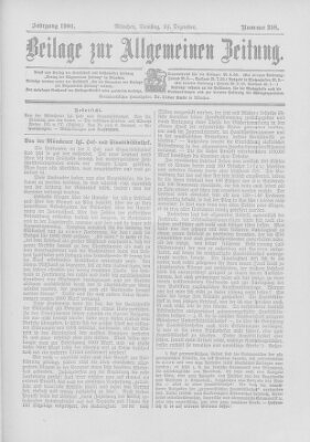 Allgemeine Zeitung Samstag 28. Dezember 1901