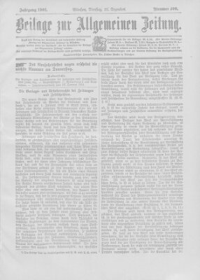 Allgemeine Zeitung Dienstag 31. Dezember 1901