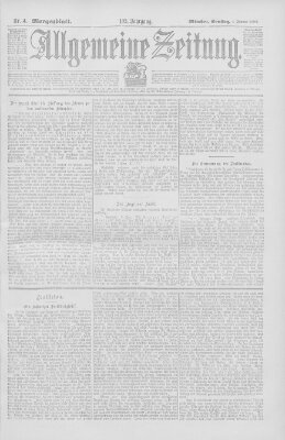 Allgemeine Zeitung Samstag 4. Januar 1902