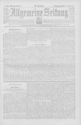 Allgemeine Zeitung Freitag 17. Januar 1902