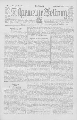 Allgemeine Zeitung Samstag 18. Januar 1902