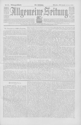 Allgemeine Zeitung Mittwoch 22. Januar 1902