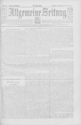 Allgemeine Zeitung Dienstag 28. Januar 1902