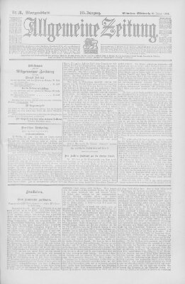 Allgemeine Zeitung Mittwoch 29. Januar 1902