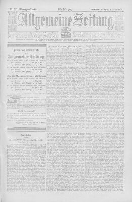 Allgemeine Zeitung Samstag 1. Februar 1902