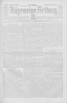 Allgemeine Zeitung Dienstag 4. Februar 1902