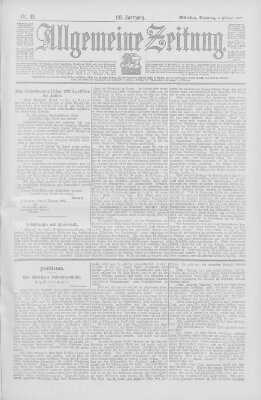 Allgemeine Zeitung Sonntag 9. Februar 1902