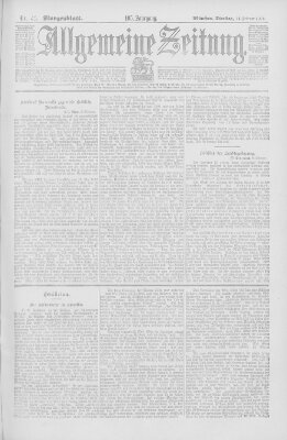 Allgemeine Zeitung Dienstag 11. Februar 1902