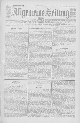 Allgemeine Zeitung Samstag 15. Februar 1902