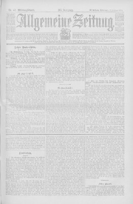 Allgemeine Zeitung Montag 17. Februar 1902