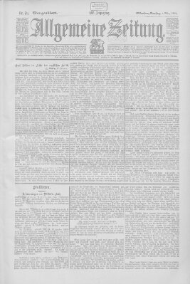 Allgemeine Zeitung Samstag 1. März 1902