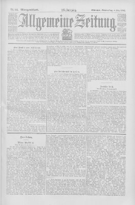 Allgemeine Zeitung Donnerstag 6. März 1902