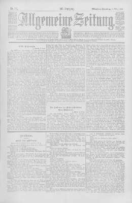 Allgemeine Zeitung Sonntag 16. März 1902