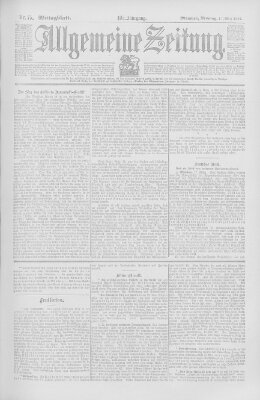 Allgemeine Zeitung Montag 17. März 1902