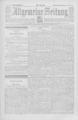 Allgemeine Zeitung Donnerstag 27. März 1902