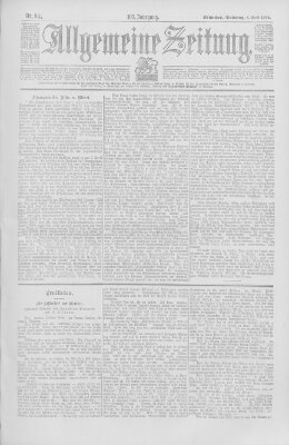 Allgemeine Zeitung Sonntag 6. April 1902