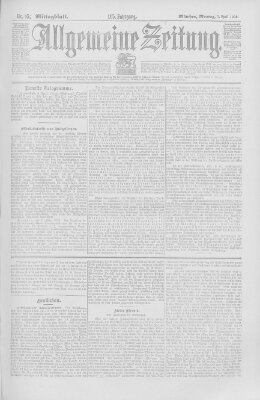 Allgemeine Zeitung Montag 7. April 1902