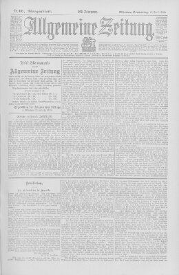 Allgemeine Zeitung Donnerstag 17. April 1902